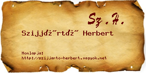 Szijjártó Herbert névjegykártya